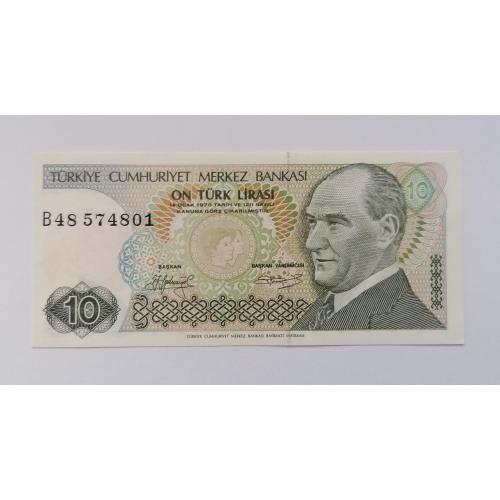 Турция 10 лир 1979г. UNC. 