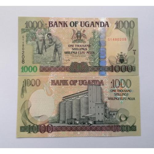 Уганда 1000 шиллингов 2009г. UNC. 