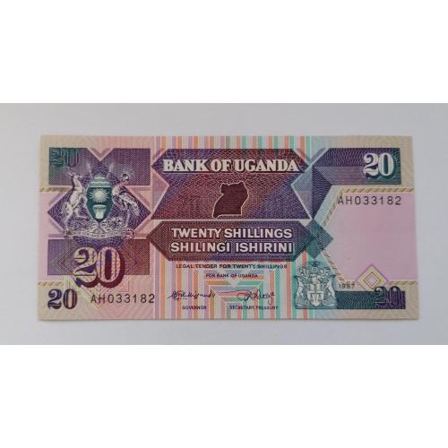 Уганда 20 шилингов 1987г. UNC. 
