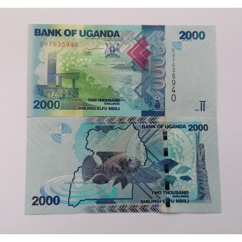Уганда 2000 шиллингов 2021г. UNC. 