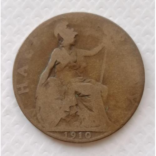 Великобритания 1/2 пенни 1910г.