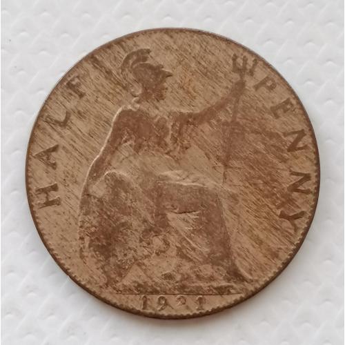 Великобритания 1/2 пенни 1921г.