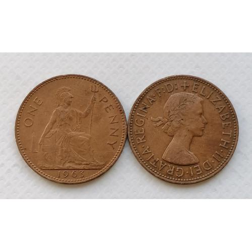 Великобритания 1 пенни 1963г.