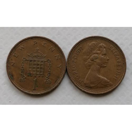 Великобритания 1 пенни 1977г.