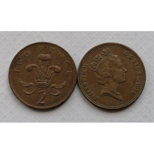 Великобритания 2 пенса 1986г.