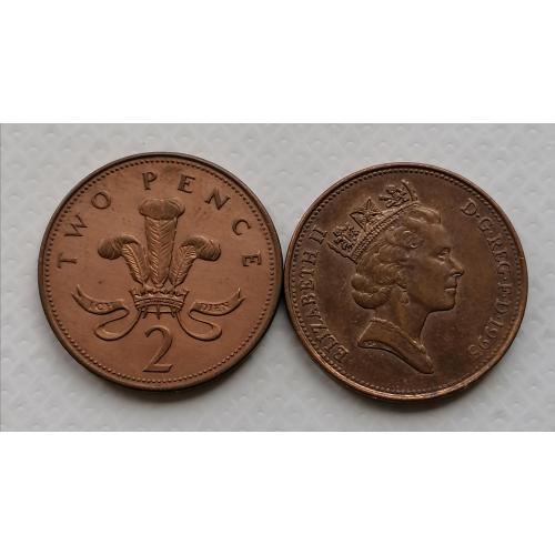 Великобритания 2 пенса 1995г.