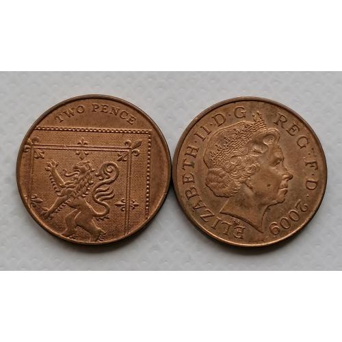 Великобритания 2 пенса 2009г. 
