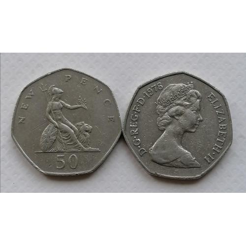 Великобритания 50 новых пенсов 1978г.