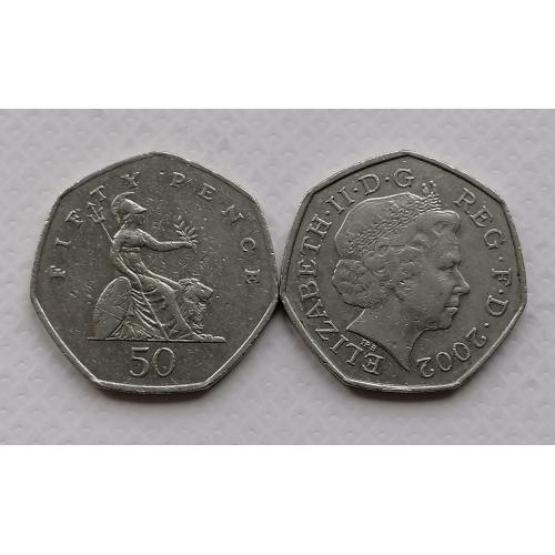 Великобритания 50 пенсов 2002г.