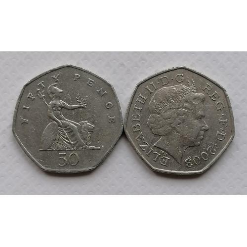 Великобритания 50 пенсов 2003г.