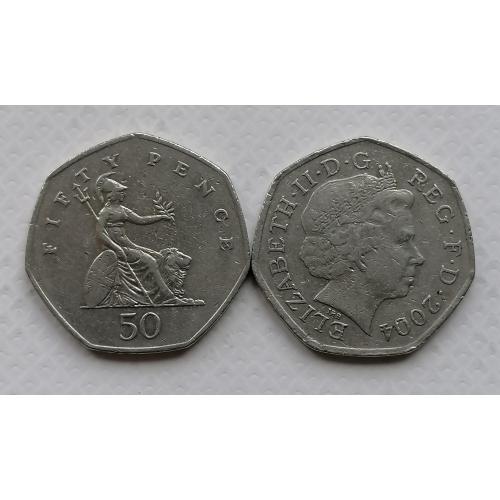 Великобритания 50 пенсов 2004г. 