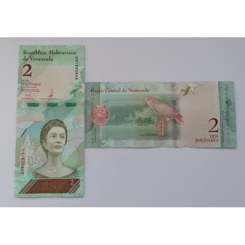 Венесуэла 2 боливара 2018г. UNC. 