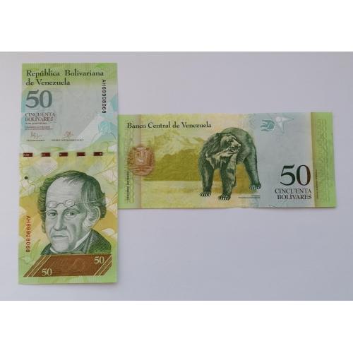 Венесуэла 50 боливар 2015г. UNC. 