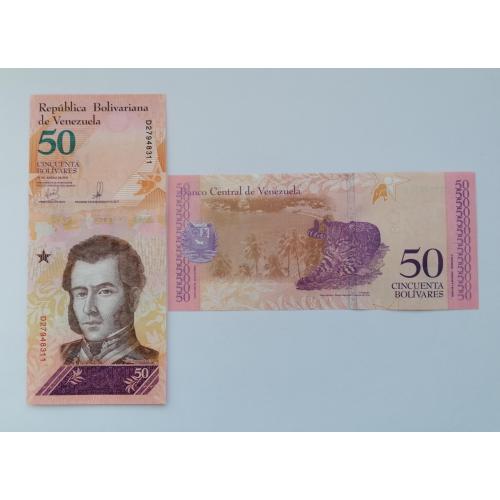 Венесуэла 50 боливаров 2018г. UNC. 