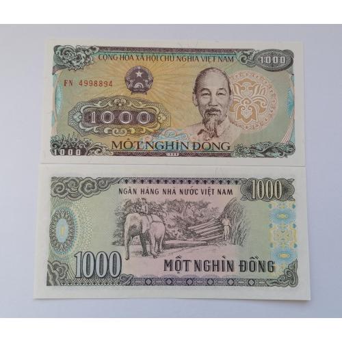 Вьетнам 1000 донг 1988г. UNC. 