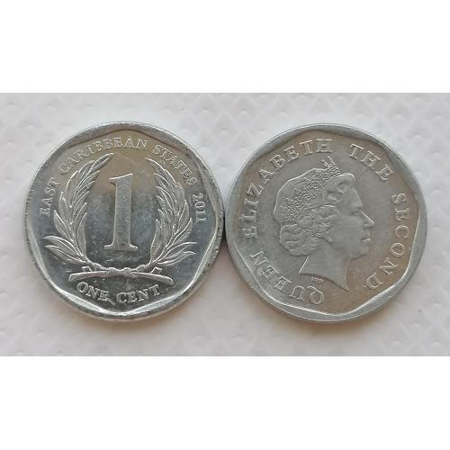 Восточные Карибские Штаты 1 цент 2011г.