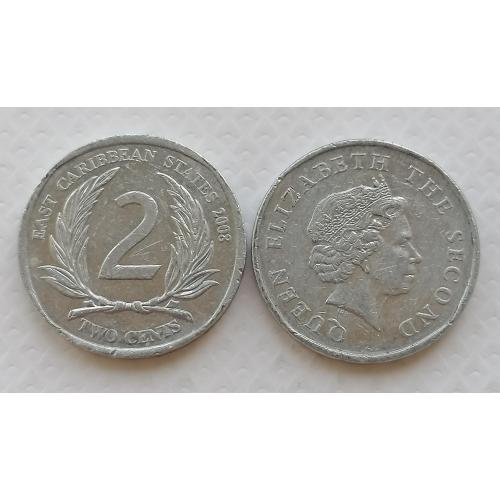 Восточные Карибские Штаты 2 цента 2008г.