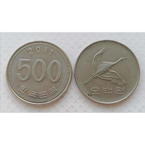 Южная Корея 500 вон 2011г. 