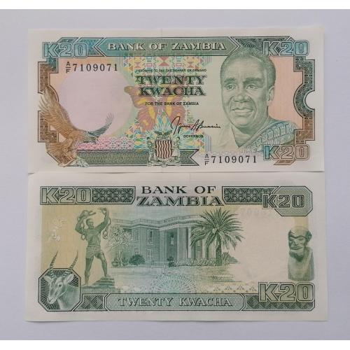 Замбия 20 квача 1989-91гг. UNC. 