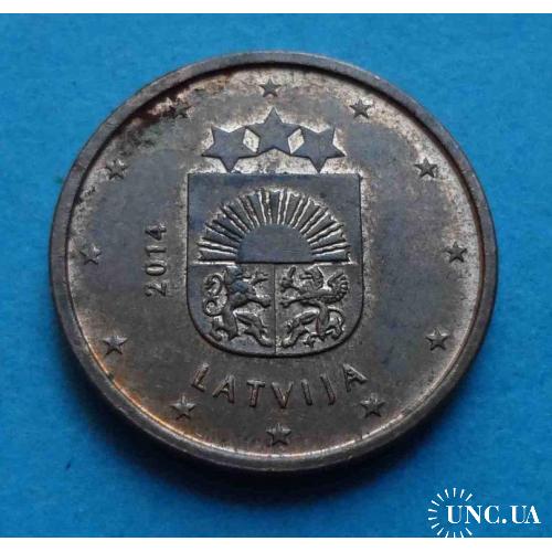 1 Евро цент 2014 год Латвия