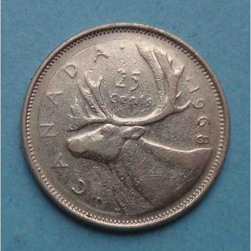 25 центов 1968 год Канада (63)