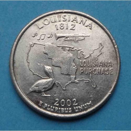 25 центов 2002 года США Луизиана (57)