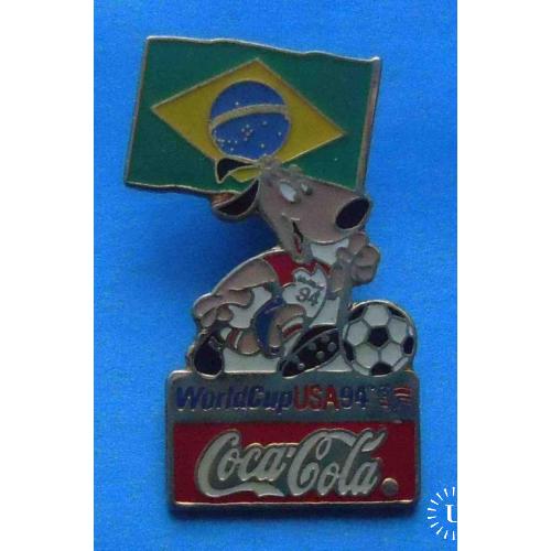 Чемпионат мира по футболу 1994 в США флаг Бразилии Кока-кола