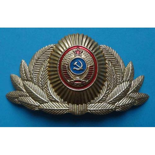 Эмблема к кокарде на фуражку для рядового и начальствующего состава МВД СССР образца 1969