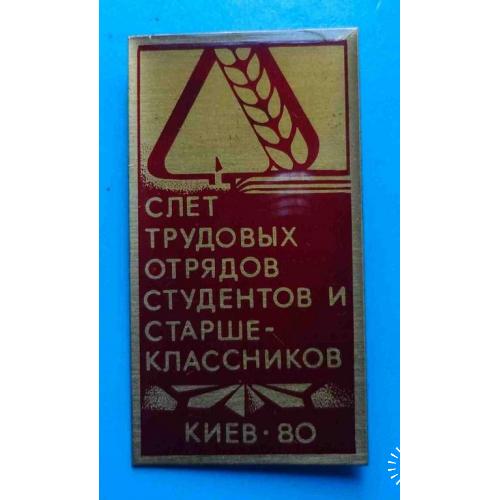 Слет трудовых отрядов студентов и старшеклассников Киев 1980 герб ССО ВЛКСМ 3
