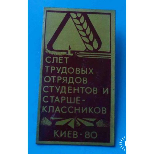 Слет трудовых отрядов студентов и старшеклассников Киев 1980 герб ССО ВЛКСМ