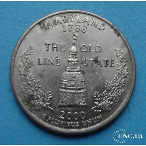 США 25 центов 2000 год D Мериленд