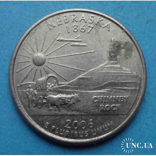 США 25 центов 2006 год D Небраска