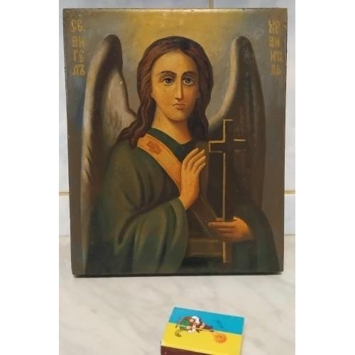Икона 'Ангел Хранитель' ☝️19ст. (дерево, масло, позолота)