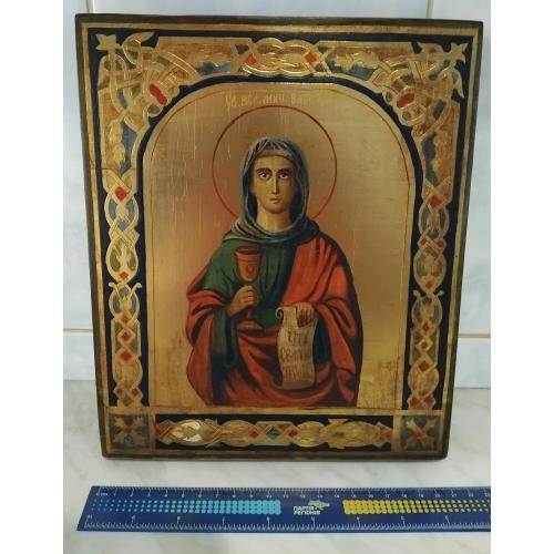 ☝️Икона 'св.Великомученицы Варвары'19ст. (дерево, масло, позолота)