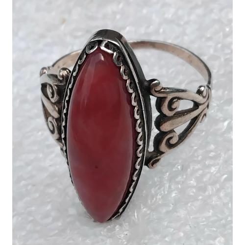 Красивый перстень серебро 875пр.(клеймо ☝️'звезда СССР)