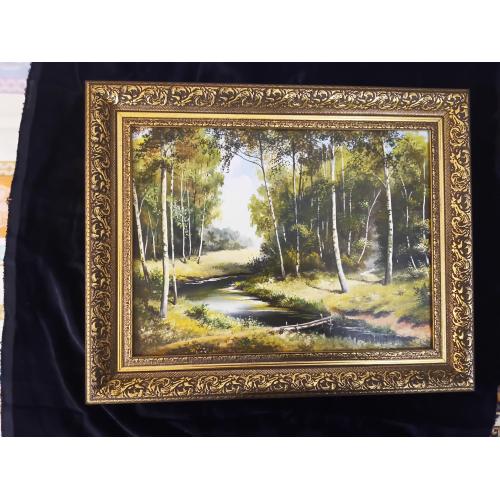 Картина "Пейзаж" художник М.Гапей,розмір 30×40см.