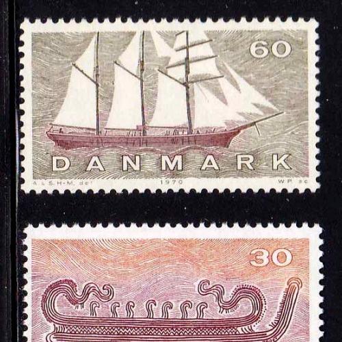 Флот .Дания 1970 г MNH - полная серия -  