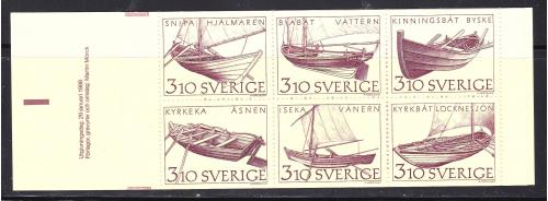 Флот .  Швеция  1988 г MNH - буклет