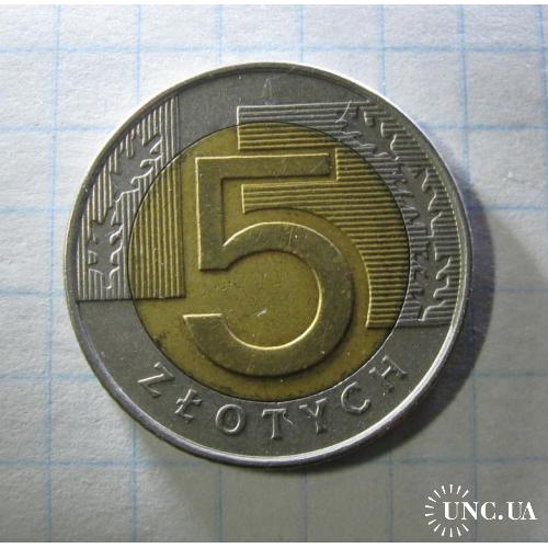 5 злотых 1994 год Польша Редкая монета ! ! ! !