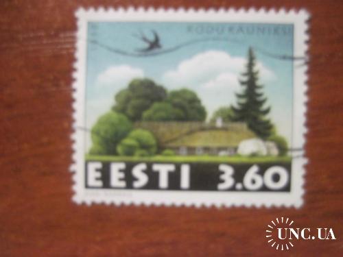 Эстония 1998 Сельский дом усадьба ласточка  ГАШ