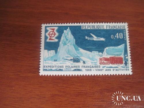Франция 1968 полярная экспедиция вартолет самолет транспорт  **