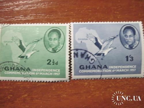 Гана 1957 Президент нкрума птицы карта     ГАШ