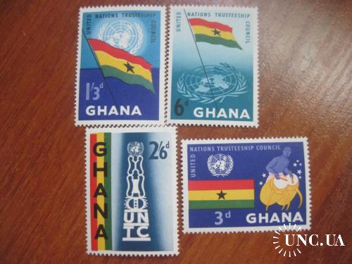 Гана 1959 Принятие в ООН Флаги   **