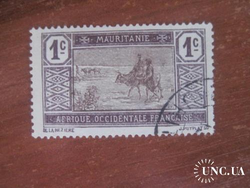Мавритания французская колония  1913 бедуин на зебу ГАШ