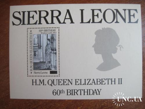 Сьерра леоне 1986 60 лет королеве Елизавете  **