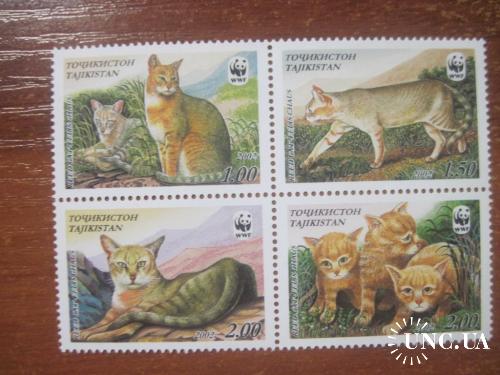 Таджикистан 2002 Фауна коты кошки  **
