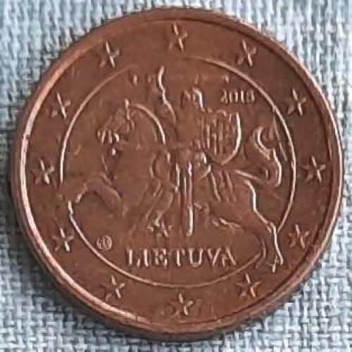 Литва 1 євроцент 2018