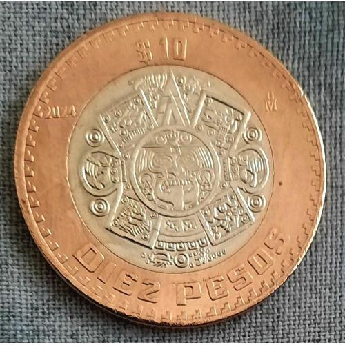 Мексика 10 песо 2024 г.  Відмінний стан!