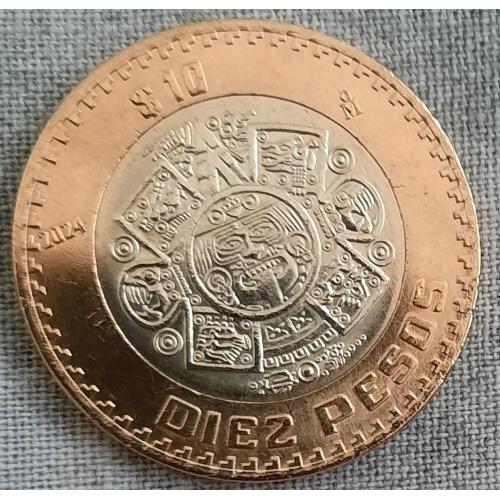 Мексика 10 песо 2024 г.  Відмінний стан!