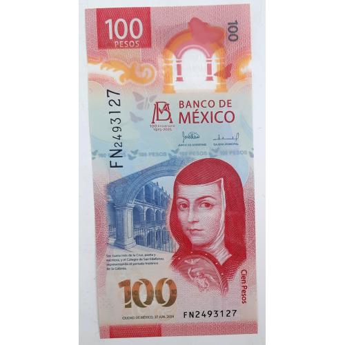 Мексика 100 песо 2024 UNC № FN2493127